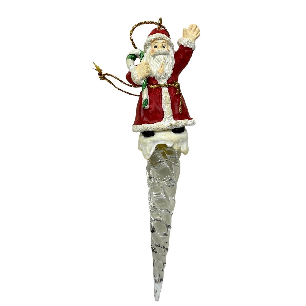 Vintage 1995 Avon Gift Collection Santa Claus Icicle Christmas Ornament NIB